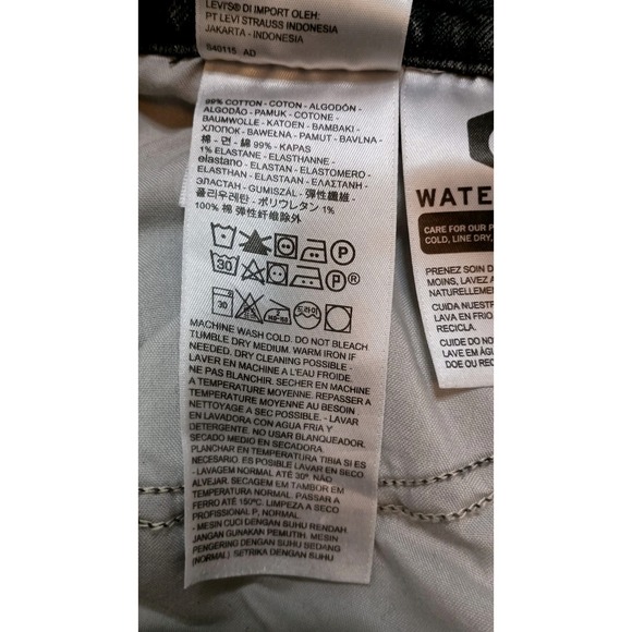 Levi's Wedgie Straight Jeans Size 31 Black Wash Button Fly High Rise Ankle - Picture 7 of 10